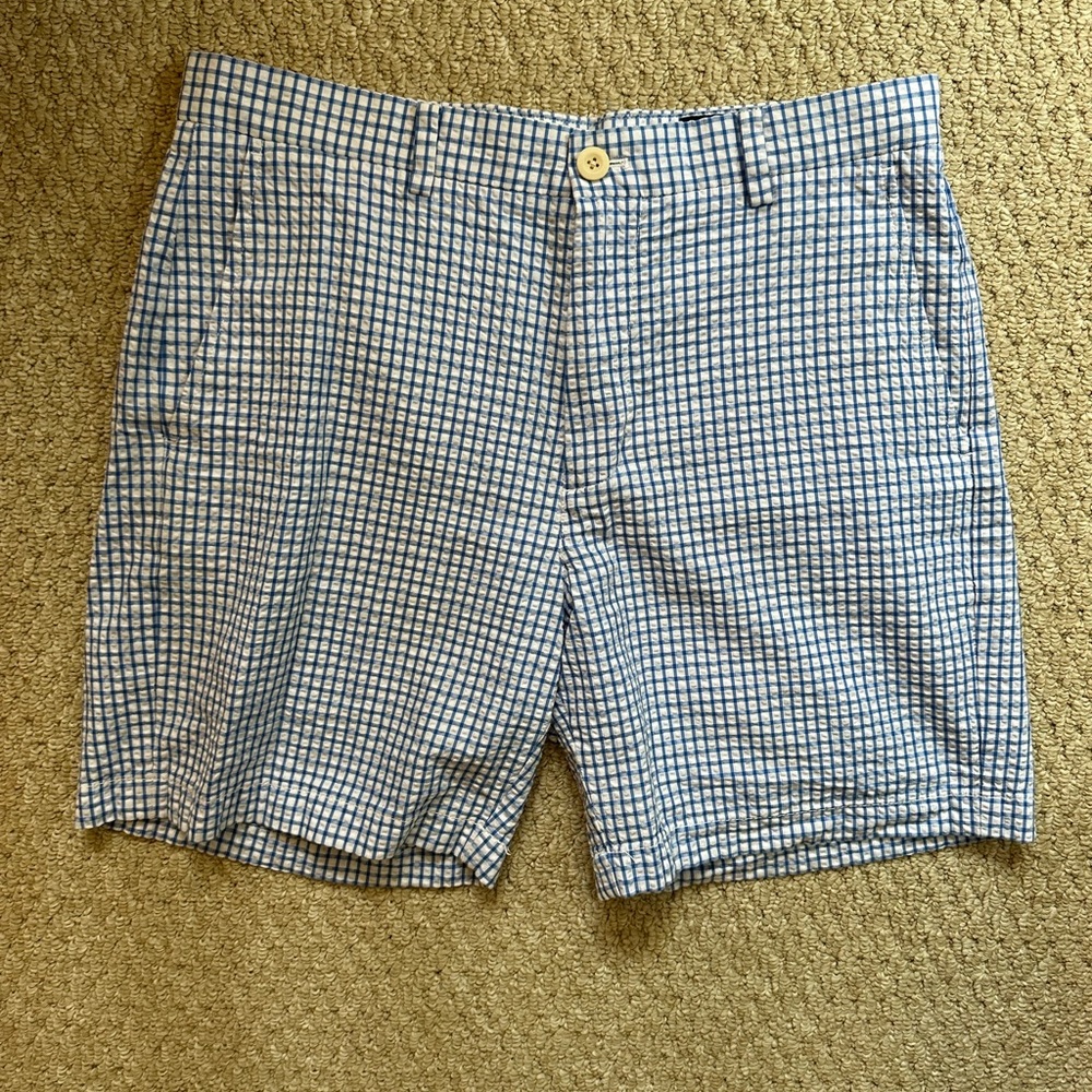 Vineyard Vines Blue Gingham Breaker Shorts Size 30